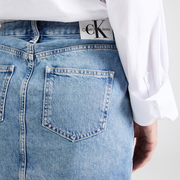 Preţ Calvin Klein Jeans Fustă  albastru denim