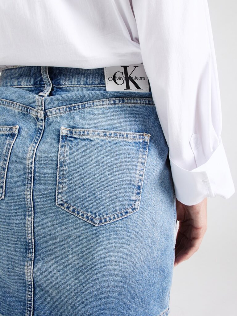 Preţ Calvin Klein Jeans Fustă  albastru denim