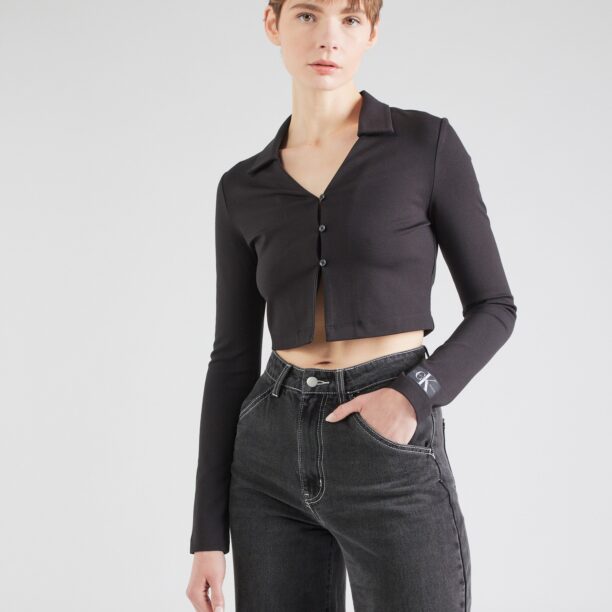 Calvin Klein Jeans Geacă tricotată 'Milano'  gri deschis / negru