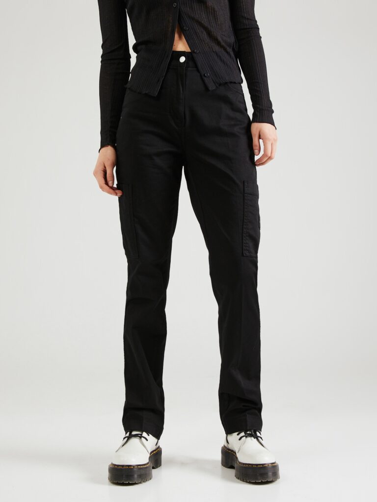 Calvin Klein Jeans Pantaloni cu buzunare  negru / alb