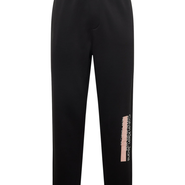 Calvin Klein Jeans Pantaloni  roz deschis / negru / alb