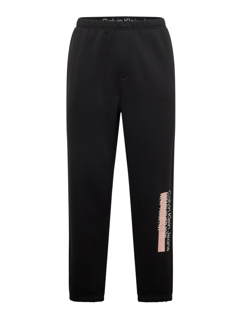 Calvin Klein Jeans Pantaloni  roz deschis / negru / alb