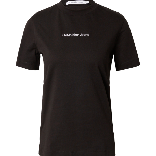 Calvin Klein Jeans Tricou 'Institutional'  negru / alb