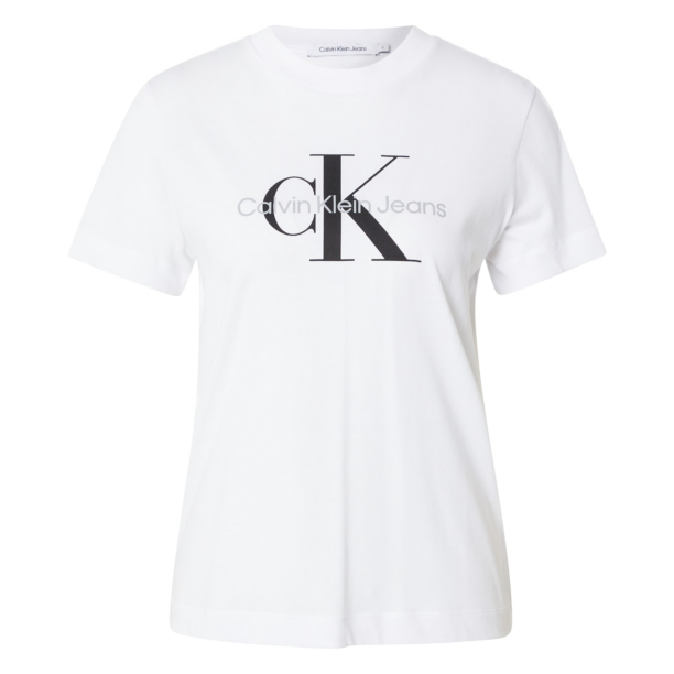 Calvin Klein Jeans Tricou  gri deschis / negru / alb murdar