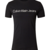 Calvin Klein Jeans Tricou  negru / alb