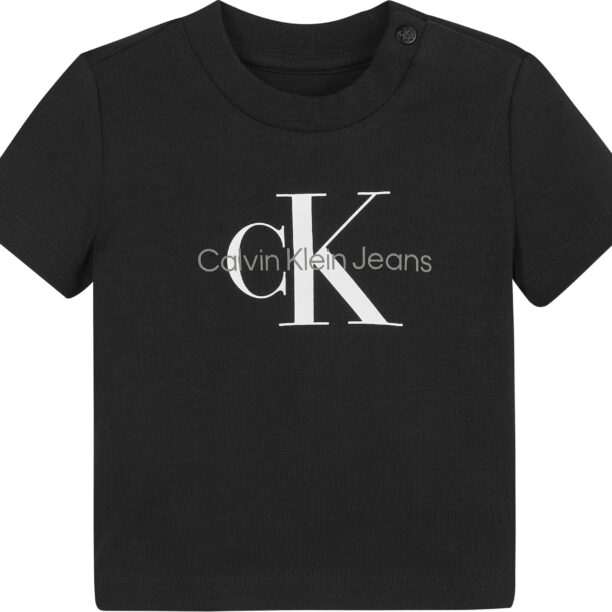 Calvin Klein Jeans Tricou  negru / alb