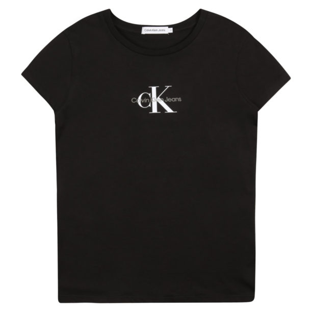 Calvin Klein Jeans Tricou  negru / alb