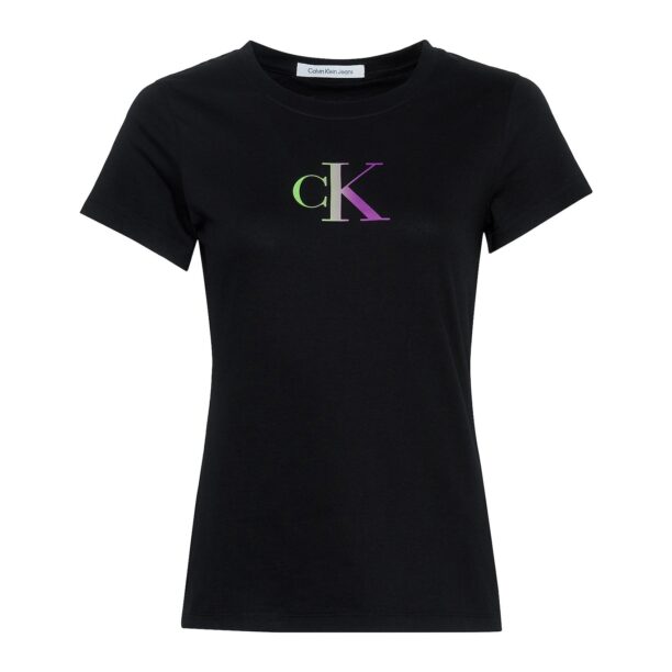 Calvin Klein Jeans Tricou  opal / verde deschis / mov orhidee / negru