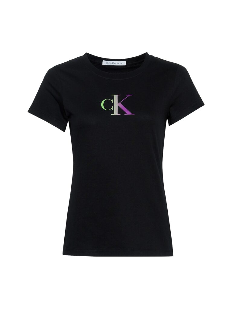 Calvin Klein Jeans Tricou  opal / verde deschis / mov orhidee / negru