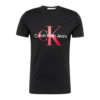 Calvin Klein Jeans Tricou  roșu / negru / alb