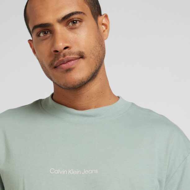 Calvin Klein Jeans Tricou  verde mentă / alb preţ