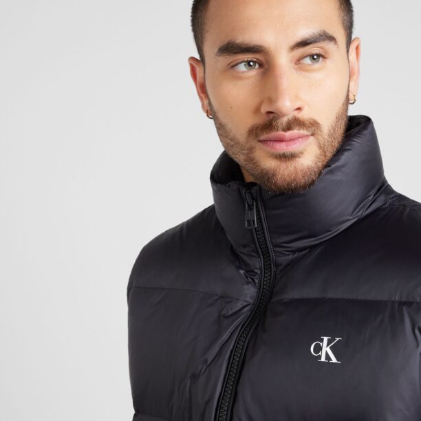 Preţ Calvin Klein Jeans Vestă 'ESSENTIALS'  negru / alb