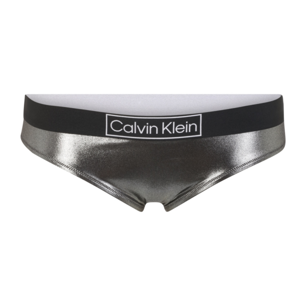 Calvin Klein Swimwear Plus Slip costum de baie  gri argintiu / negru / alb