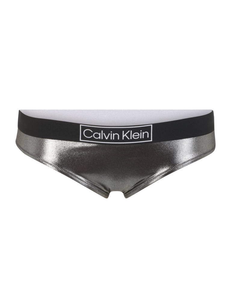 Calvin Klein Swimwear Plus Slip costum de baie  gri argintiu / negru / alb