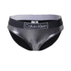 Calvin Klein Swimwear Slip costum de baie 'Core Festive'  gri argintiu / negru / alb