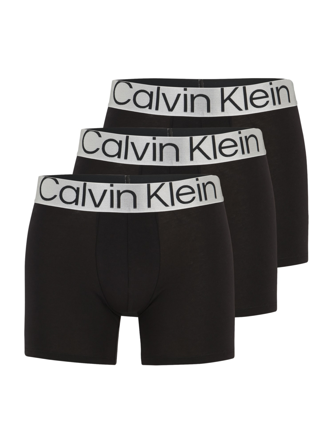 Calvin Klein Underwear Chiloți lungi  negru / argintiu