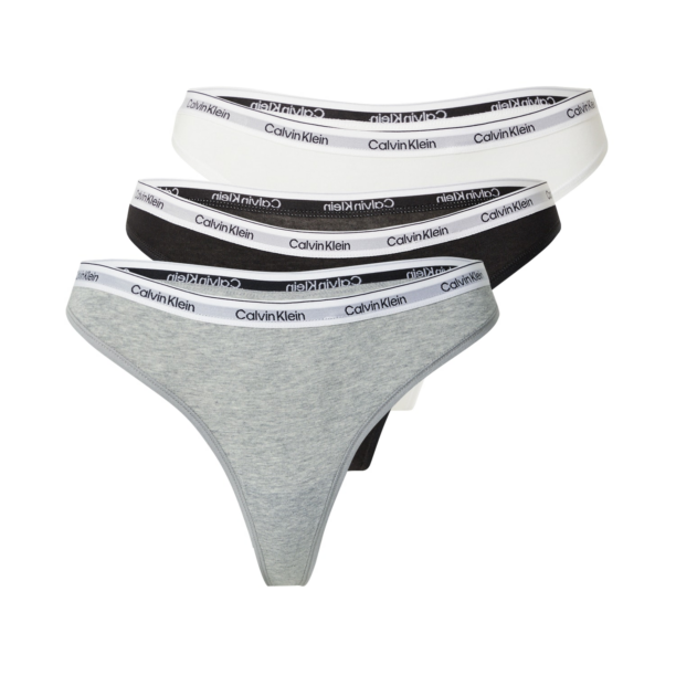 Calvin Klein Underwear Tanga  gri / negru / alb