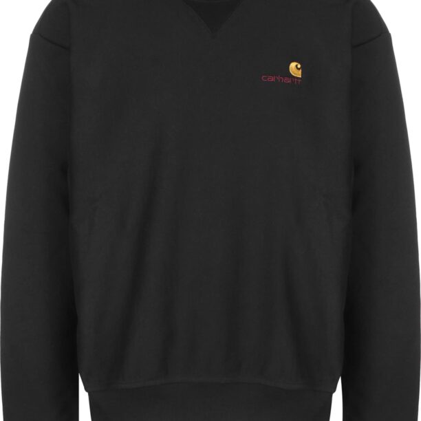 Carhartt WIP Bluză de molton 'American Script'  negru