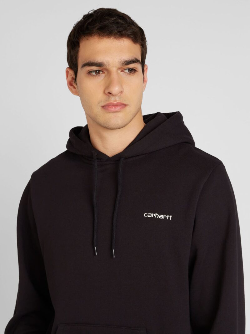 Preţ Carhartt WIP Bluză de molton 'Script Embroidery'  negru / alb