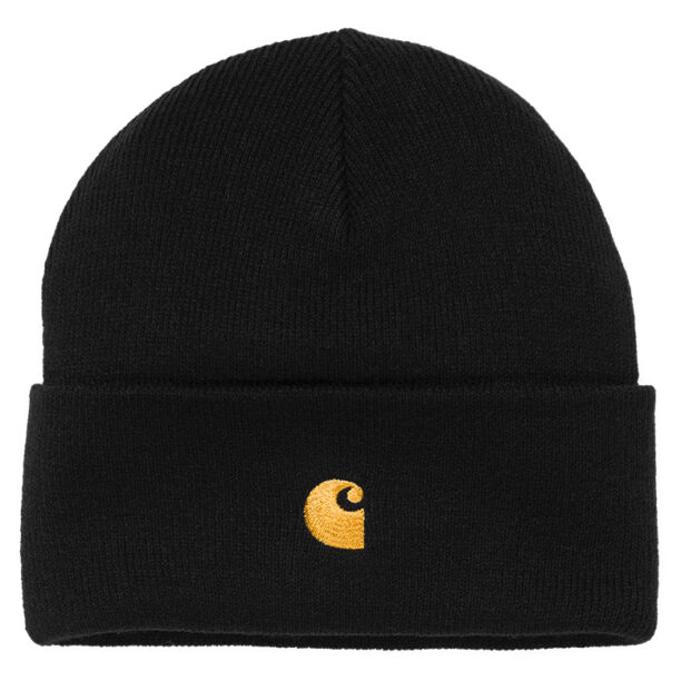 Carhartt WIP Chase Beanie Black Gold