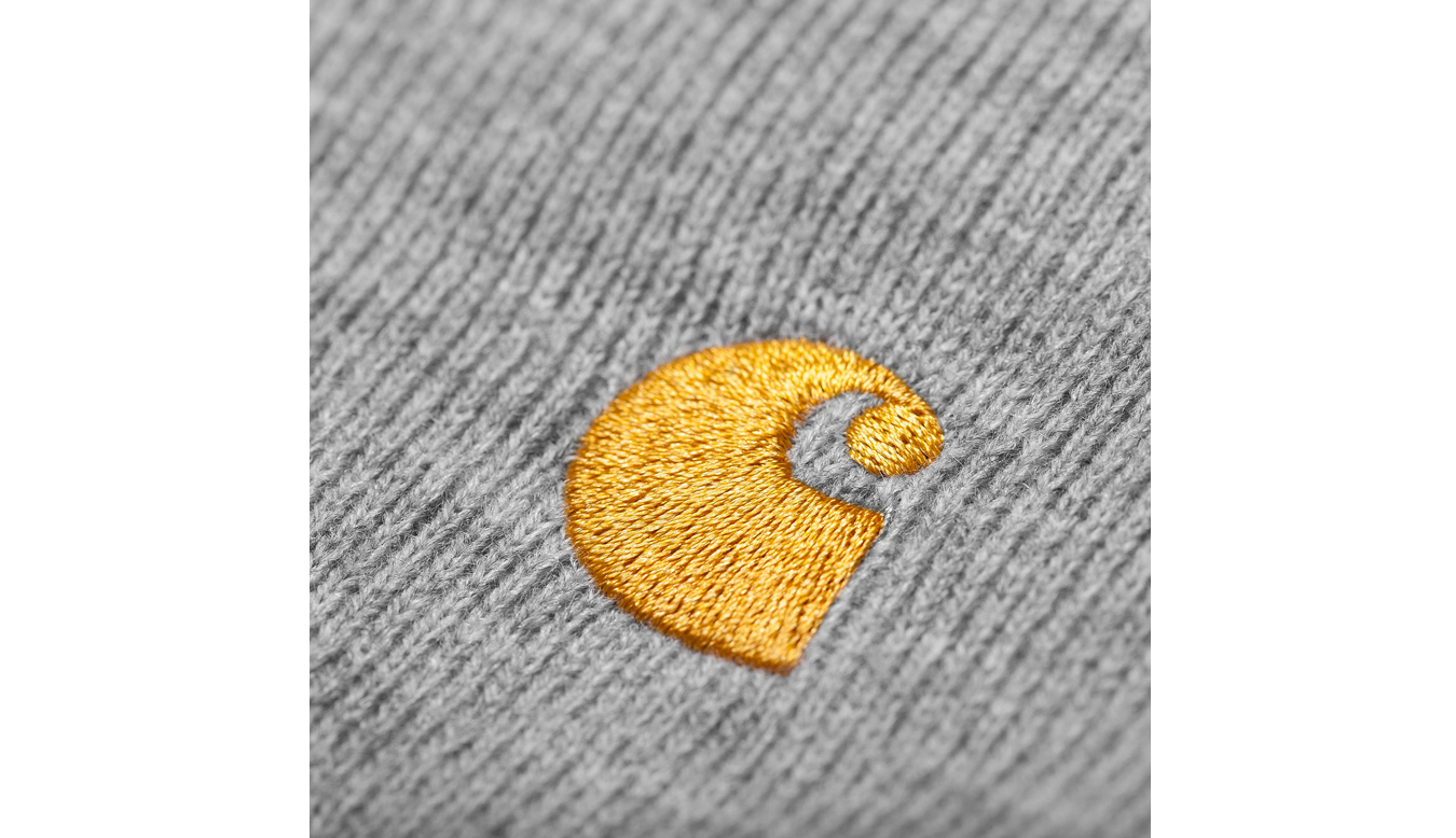Carhartt WIP Chase Beanie Grey Heather / Gold preţ