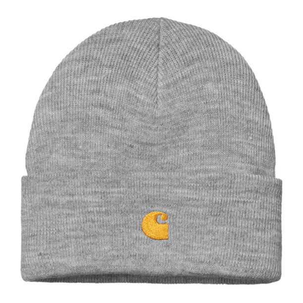 Carhartt WIP Chase Beanie Grey Heather / Gold