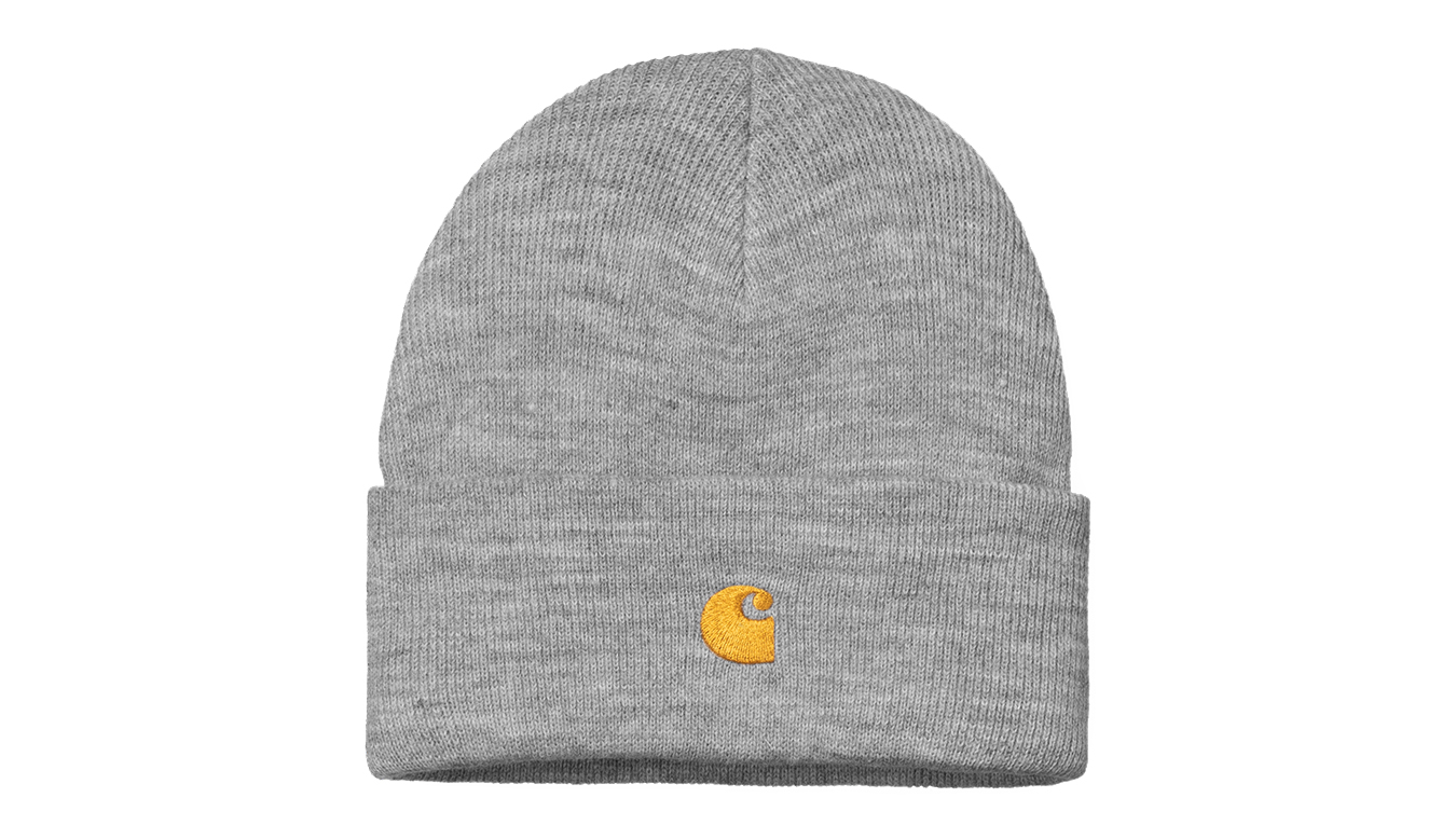 Carhartt WIP Chase Beanie Grey Heather / Gold