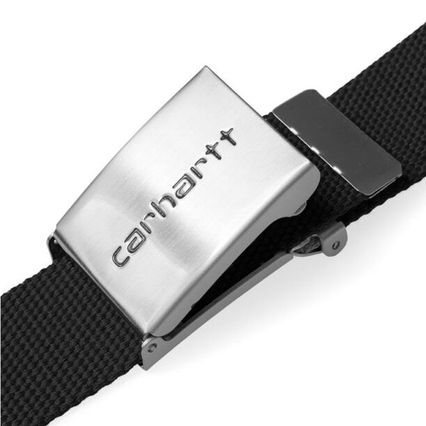 Carhartt WIP Clip Belt Chrome - Black preţ