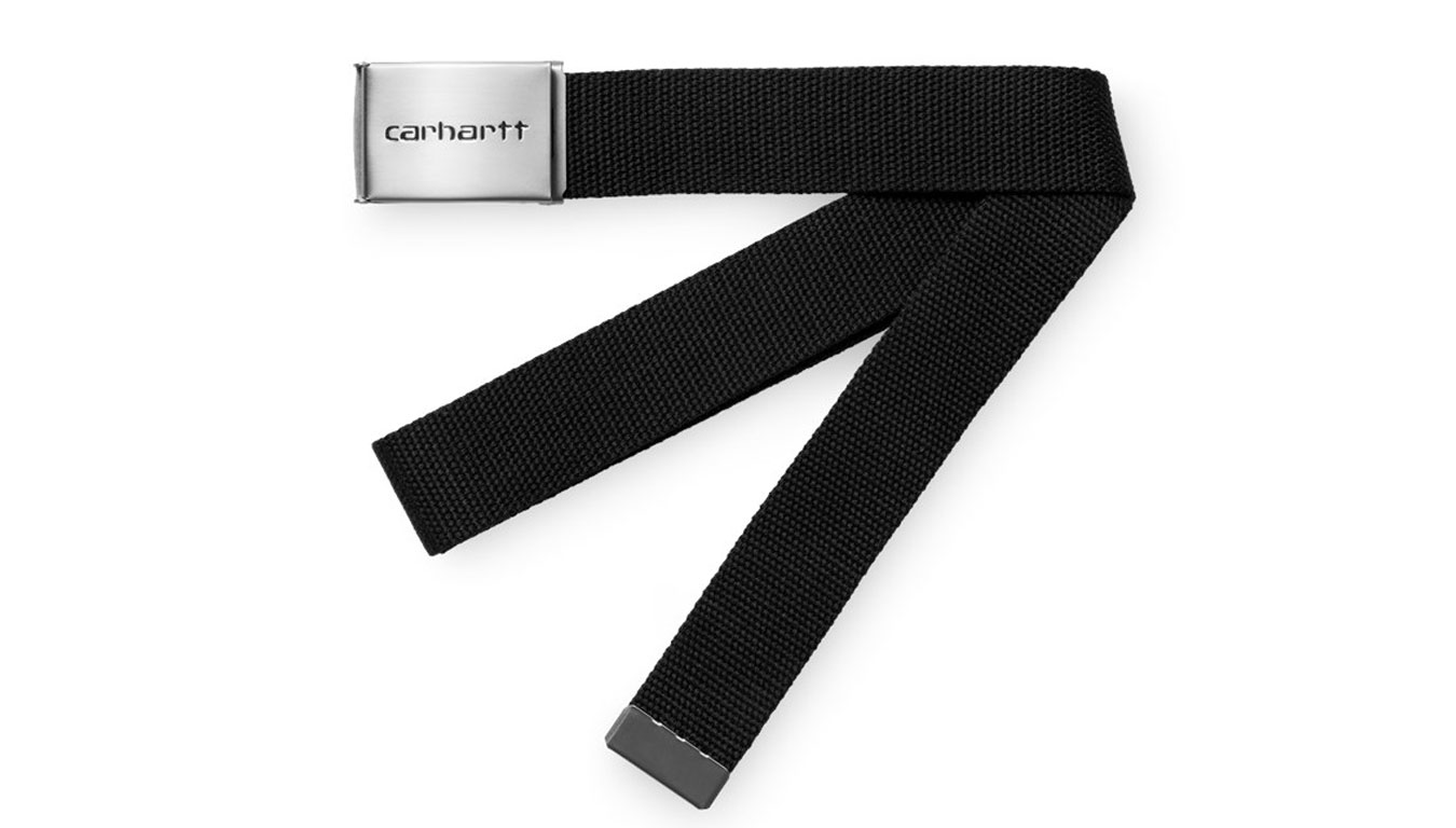 Carhartt WIP Clip Belt Chrome - Black
