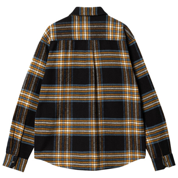 Carhartt WIP L/S Hawkins Shirt Black preţ