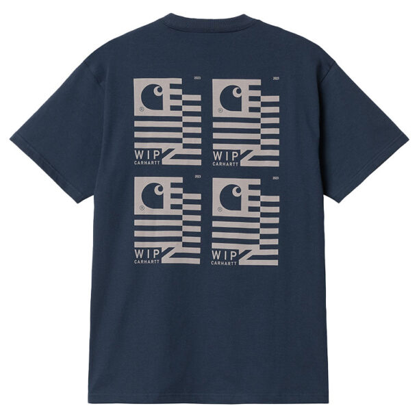 Carhartt WIP S/S Stamp State T-Shirt Blue Grey preţ