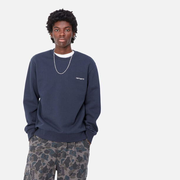 Cumpăra Carhartt WIP Script Embroidery Sweat Air Force Blue