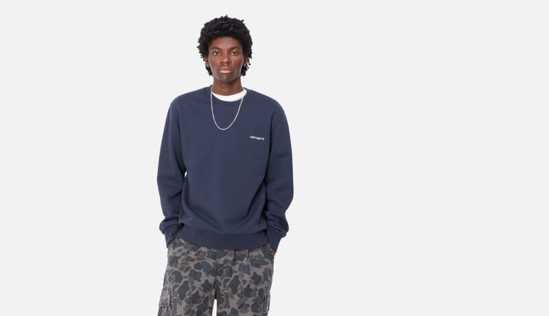 Cumpăra Carhartt WIP Script Embroidery Sweat Air Force Blue