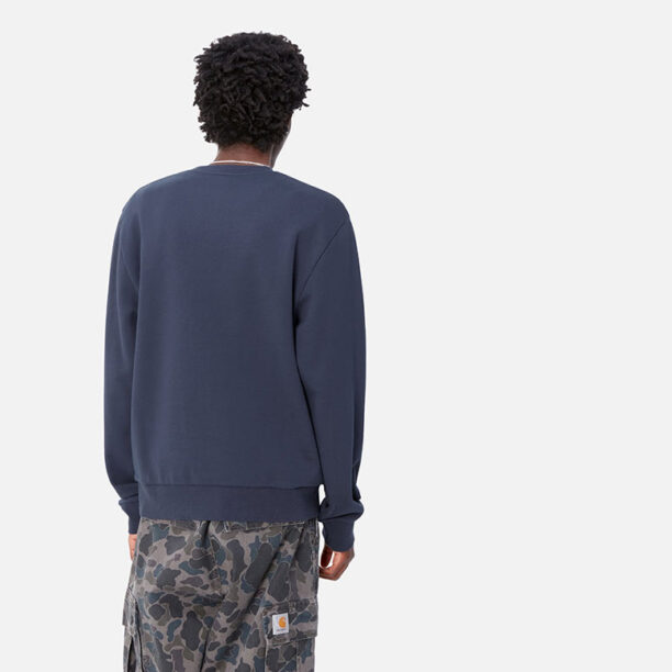 Preţ Carhartt WIP Script Embroidery Sweat Air Force Blue