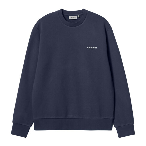 Carhartt WIP Script Embroidery Sweat Air Force Blue