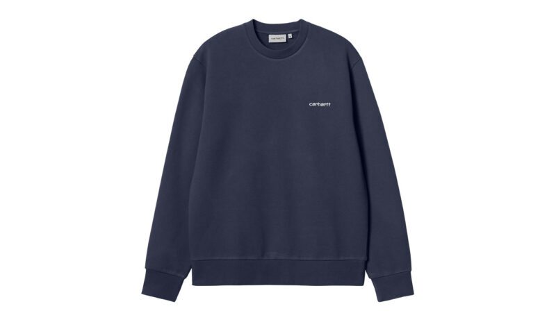 Carhartt WIP Script Embroidery Sweat Air Force Blue