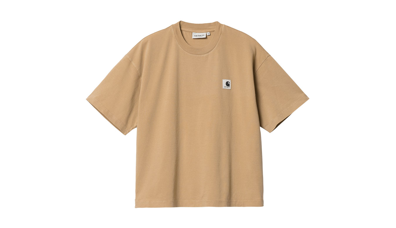 Carhartt WIP W S/S Nelson T-Shirt Dusty H Brown Garment Dyed