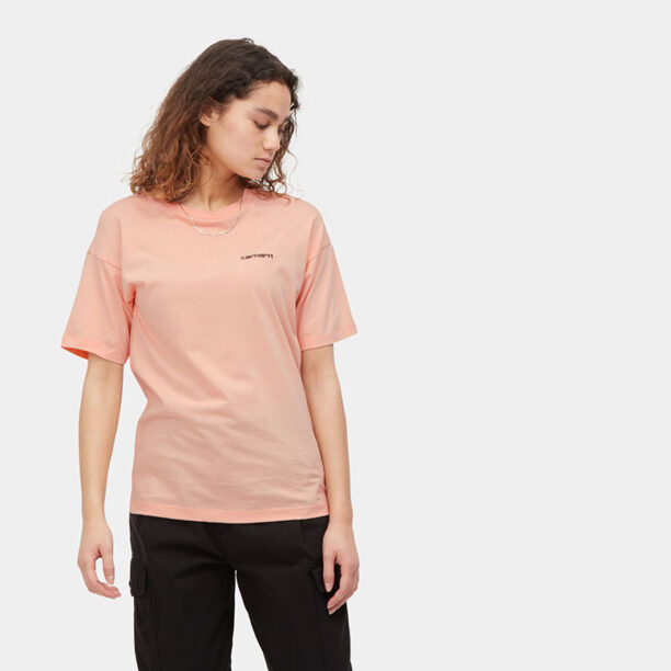 Carhartt WIP W S/S Script Embroidery T-S Grapefruit preţ