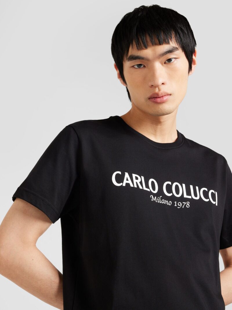 Preţ Carlo Colucci Tricou 'Di Comun'  negru / alb