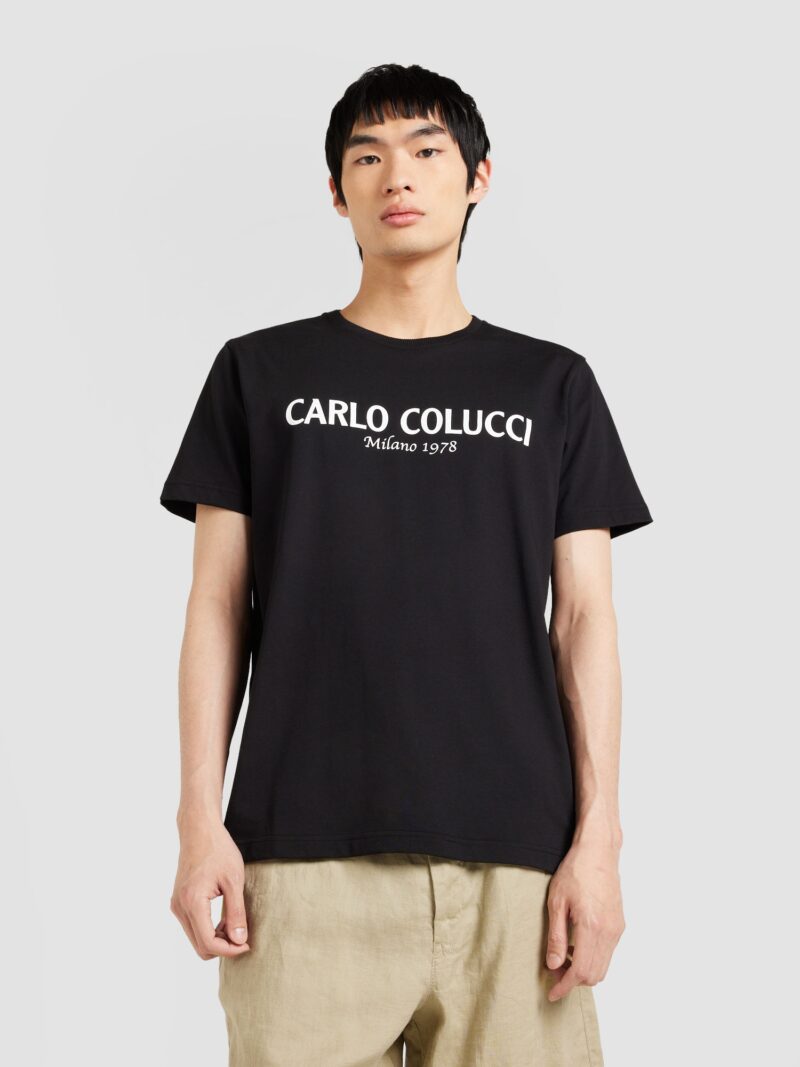 Carlo Colucci Tricou 'Di Comun'  negru / alb