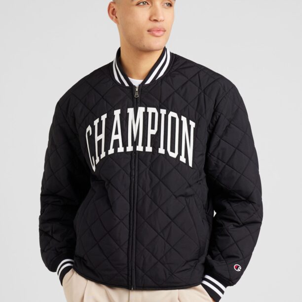 Champion Authentic Athletic Apparel Geacă de primăvară-toamnă  negru / alb