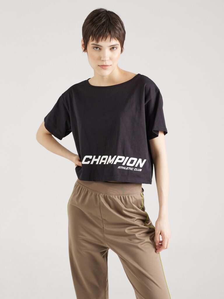 Champion Authentic Athletic Apparel Tricou funcțional  negru / alb