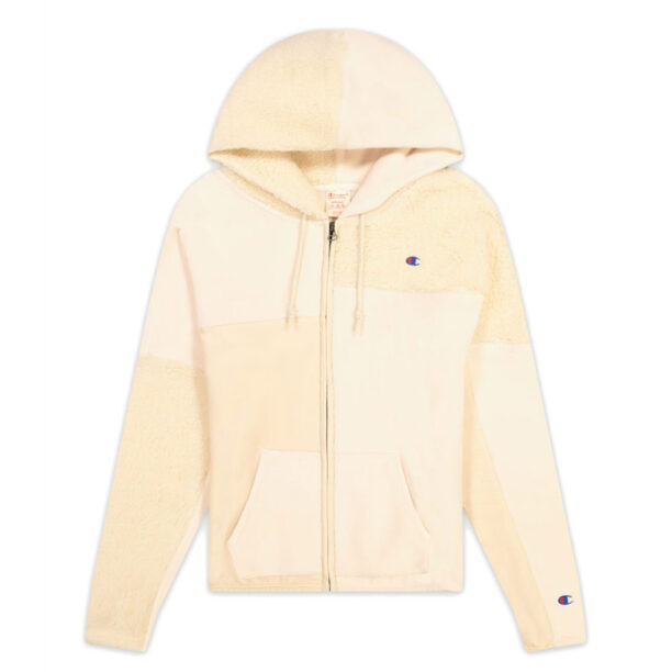 Champion Patchwork Velour Fleece ZIP-UP Hoodie