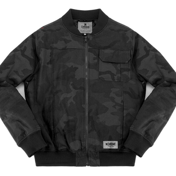 Chrome Industries Utility Bomber Jacket Black Camo