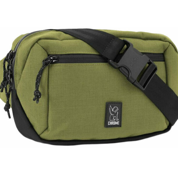 Chrome Ziptop Waistpack Olive Branch