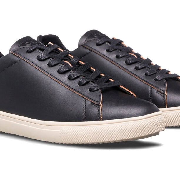 Clae Bradley Black Leather Raw Edge preţ