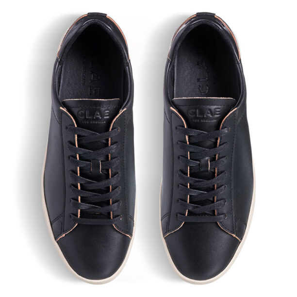 Preţ Clae Bradley Black Leather Raw Edge