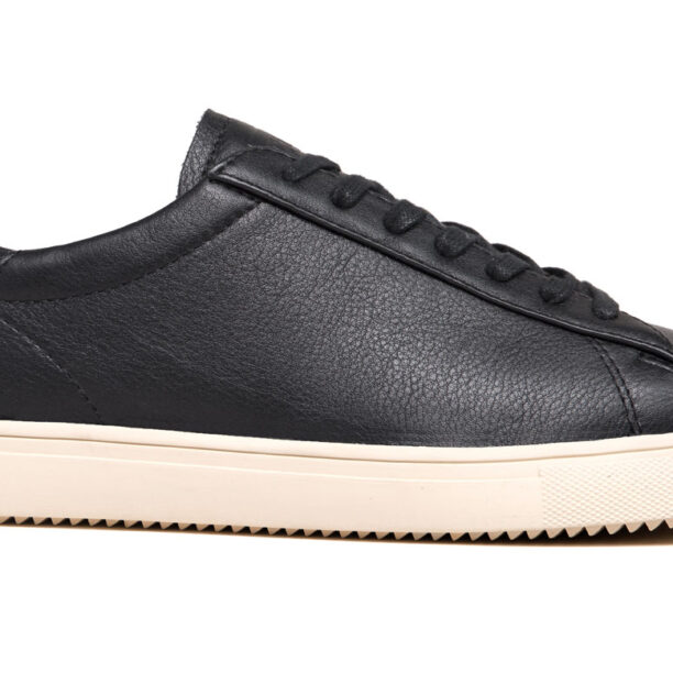 Clae Bradley Black Milled Tumbled Leather