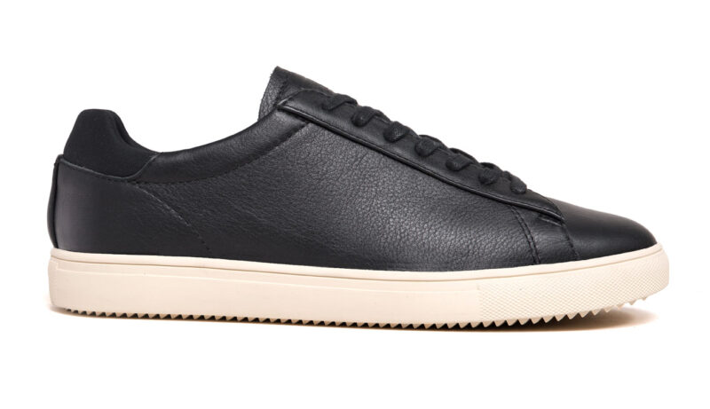 Clae Bradley Black Milled Tumbled Leather