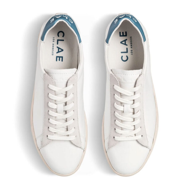 Original Clae Bradley California White Leather Stellar Blue